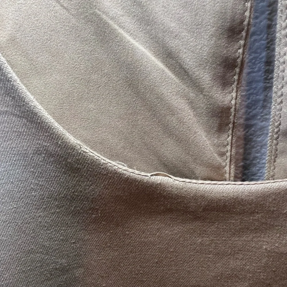 Banana Republic Linen Blend Cropped Wide Leg Sleeveless Jumpsuit Tan Belt Size 6
